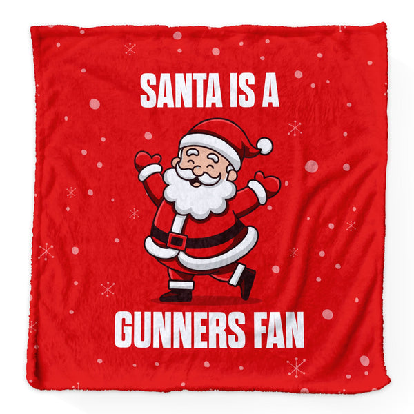 Santa is a Gooners Fan - Luxury Fleece Blanket 150cm X 150cm
