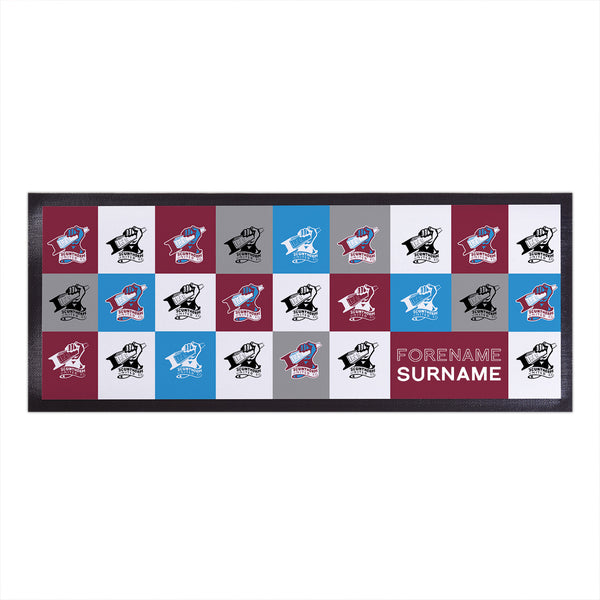Scunthorpe United - Chequered Personalised Bar Runner - Officially Licenced