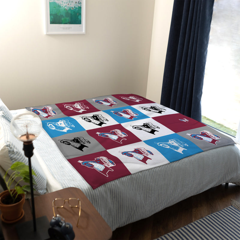 Scunthorpe United FC - Chequered Fleece Blanket - Officially Licenced