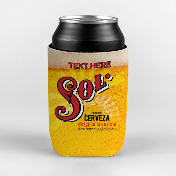 Sun Powered Beer - Custom Personalised Drink Can Cooler