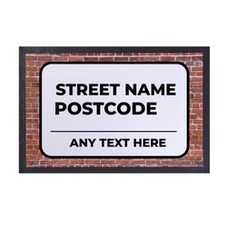 Street Sign - Personalised Door Mat - 60cm x 40cm