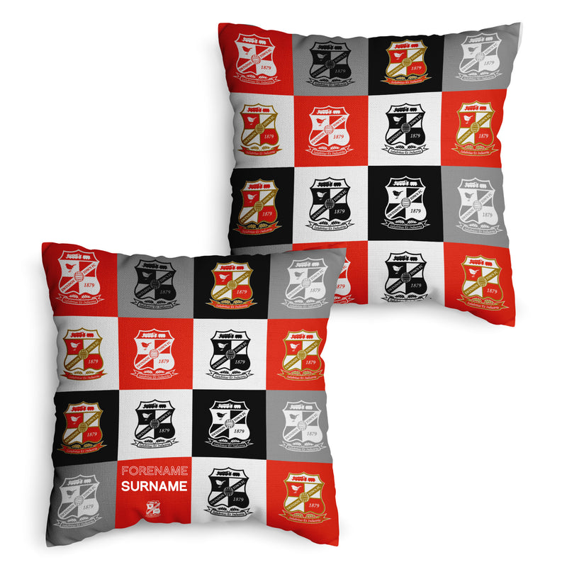 Swindon Town FC - Chequered 45cm Cushion - Officially Licenced
