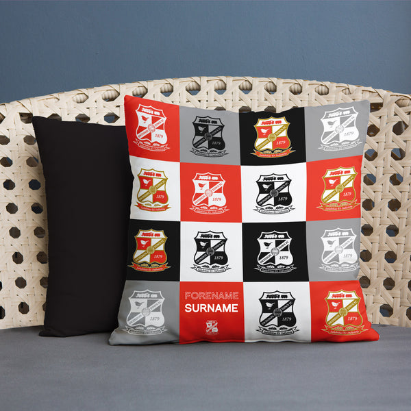 Swindon Town FC - Chequered 45cm Cushion - Officially Licenced
