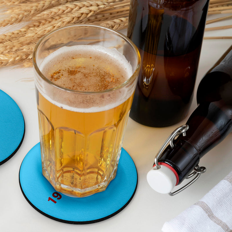 Trojan Claret & Blue - Drinks Coaster - Round or Square