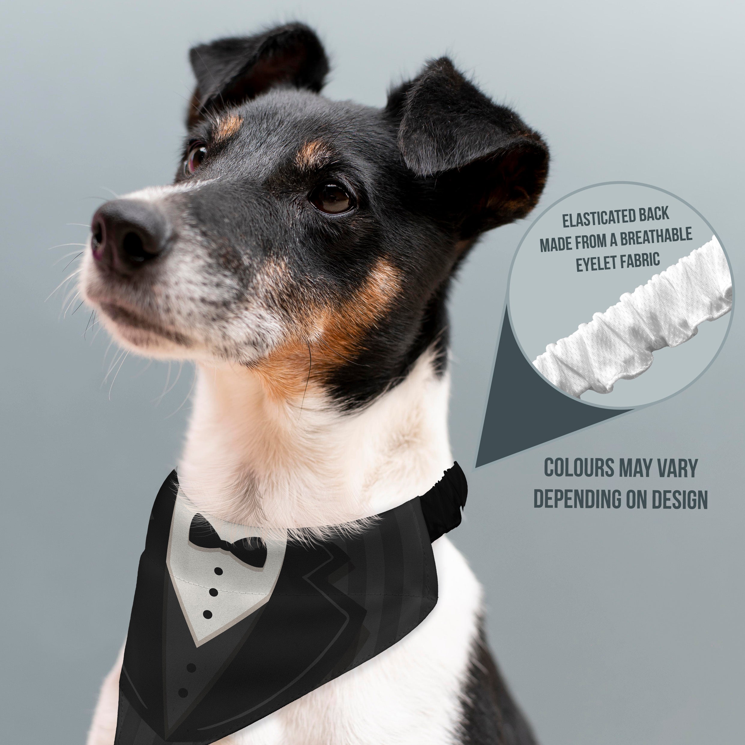 Tuxedo - Custom Personalised Dog Bandana - 4 Sizes