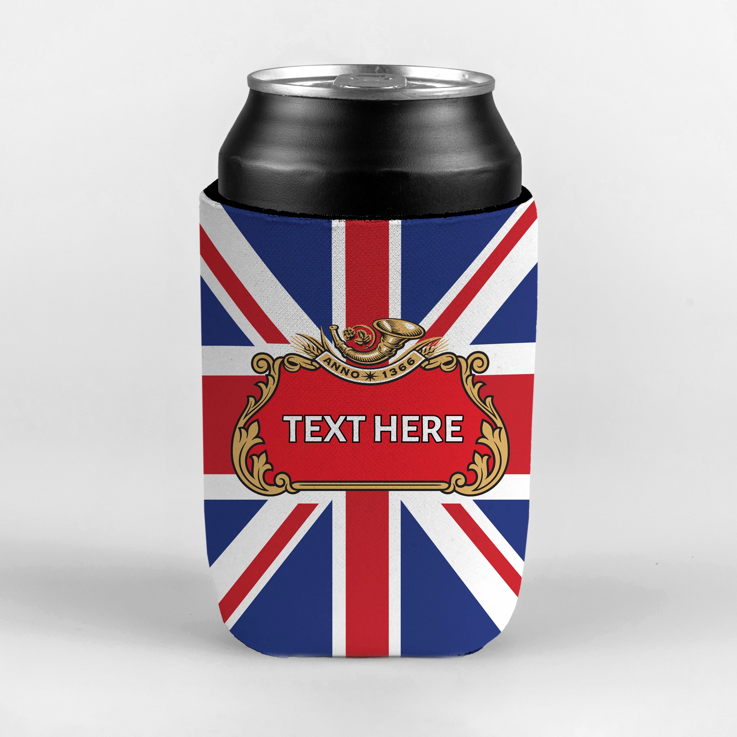 Beer Label - Union Jack - Custom Personalised Drink Can Cooler