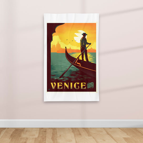 Venice Italy - Vintage Travel poster - Textile Poster
