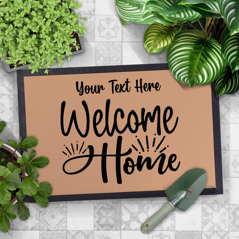 Welcome Home - Any Colour - Personalised Door Mat - 60cm x 40cm