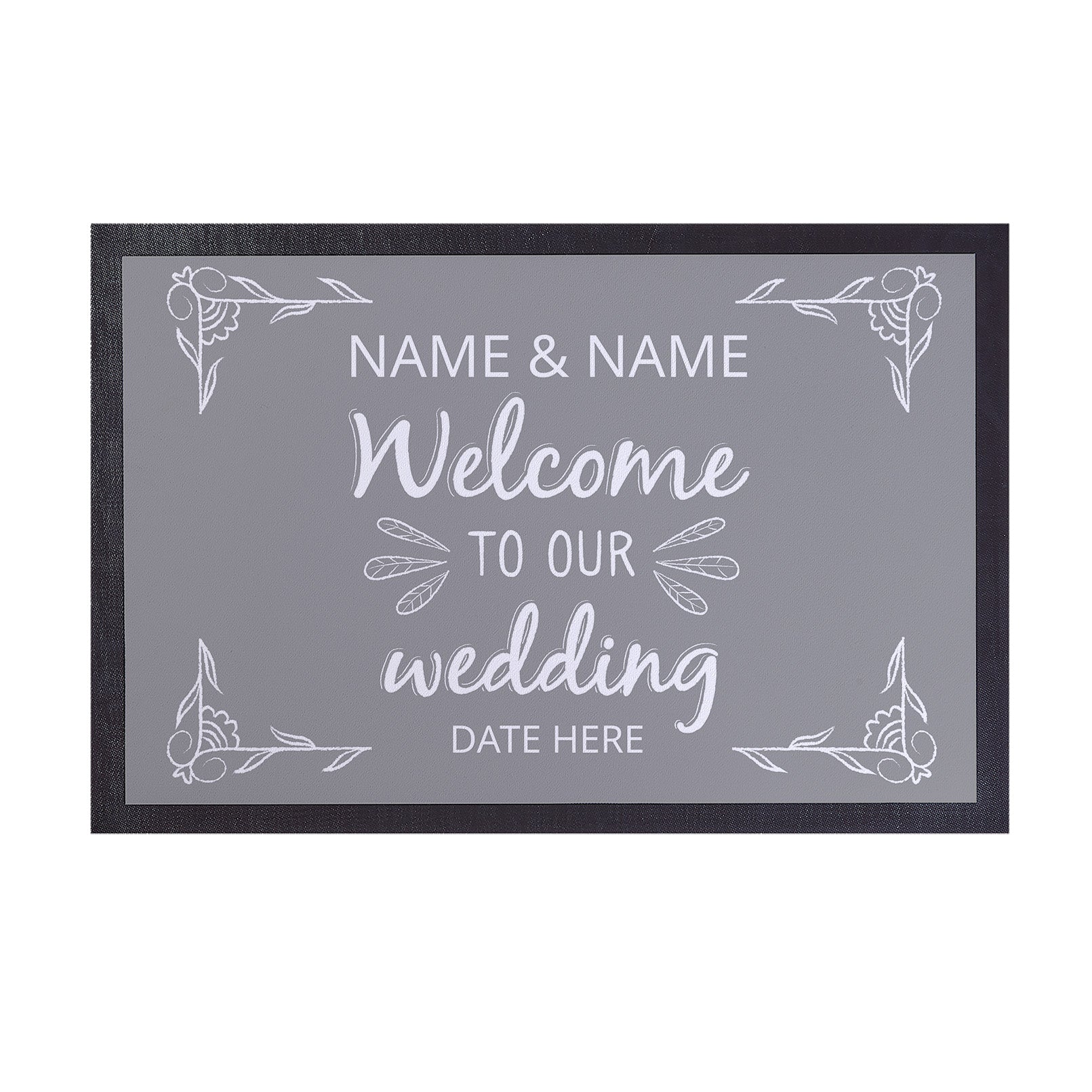 Welcome To Our Wedding - Any Colour - Personalised Door Mat - 60cm x 4 ...