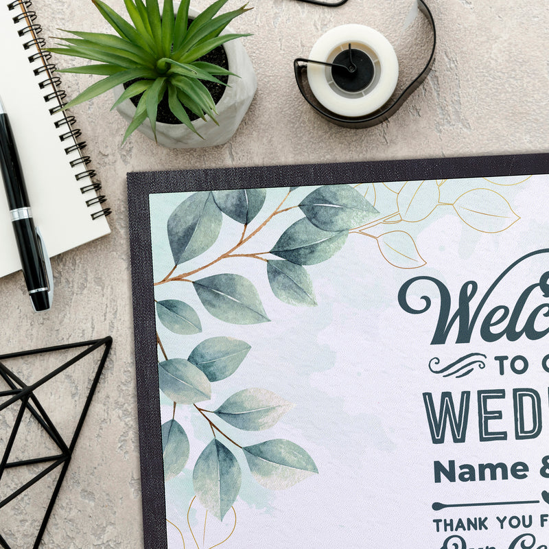 Welcome To Our Wedding - Personalised Door Mat - 60cm x 40cm