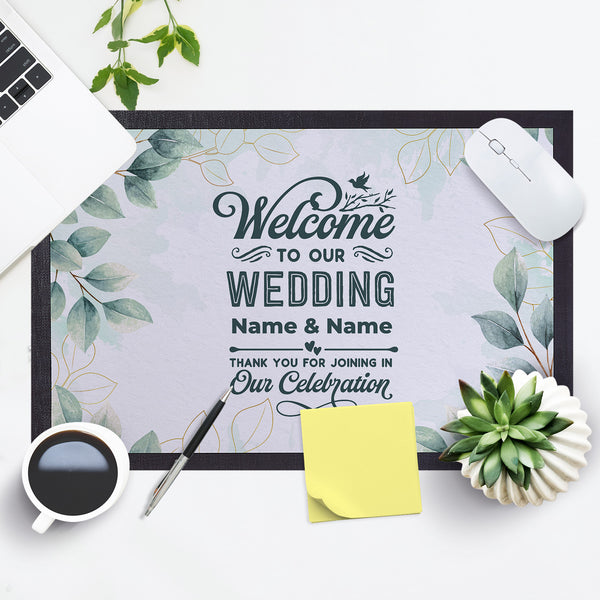 Welcome To Our Wedding - Personalised Door Mat - 60cm x 40cm