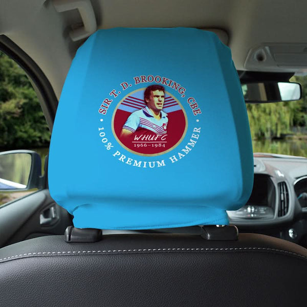 West Ham Brooking - Football Legends - Headrest Cover