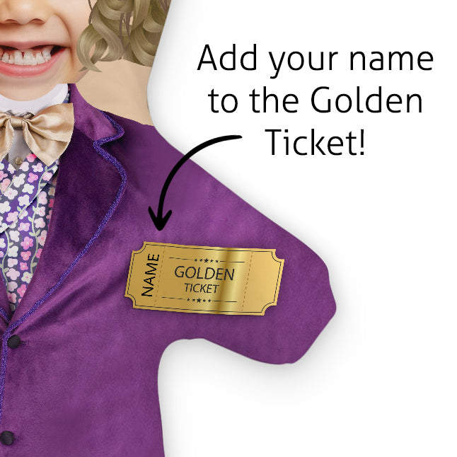 Purple Suit - Golden Ticket - Wonka - Mini Me Personalised Doll