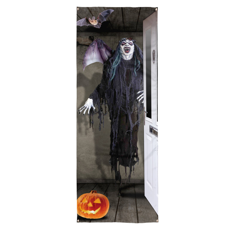 Personalised Text - Flying Witch - Halloween Door Banner
