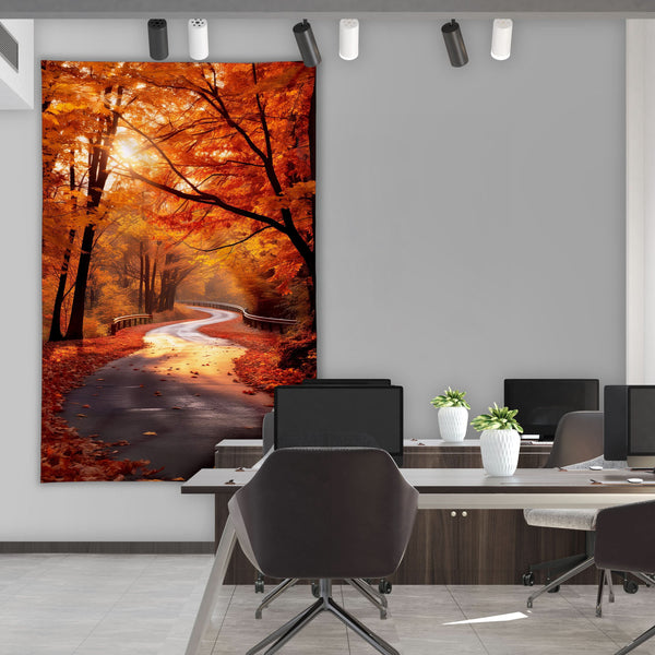 Autumn Path - 6ft x 4ft Scenic Backdrop Banner