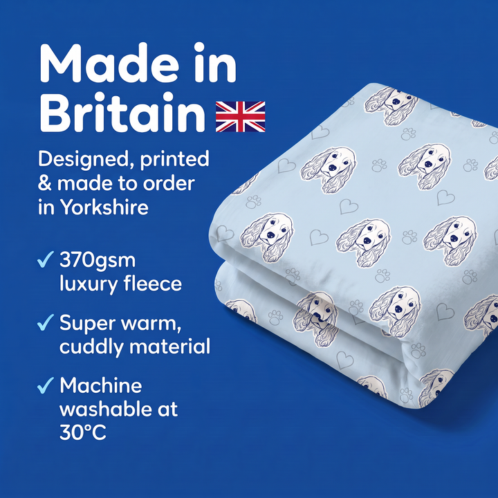 Made in Britain - designed, printed and made to order in Yorkshire, super warm cuddly fleece
