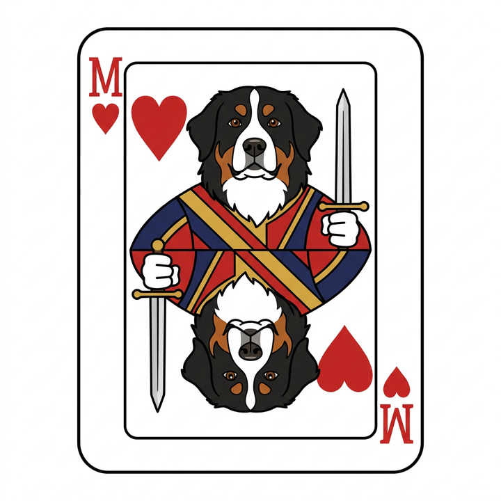 Playing Card pet portrait artwork example
