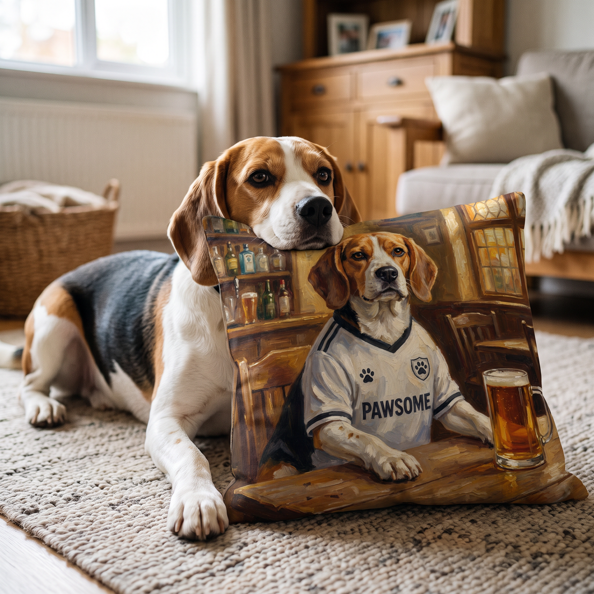 Furham personalised pet cushion with the real pet