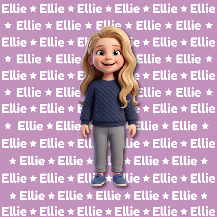 Cartoon Name Pattern portrait artwork example