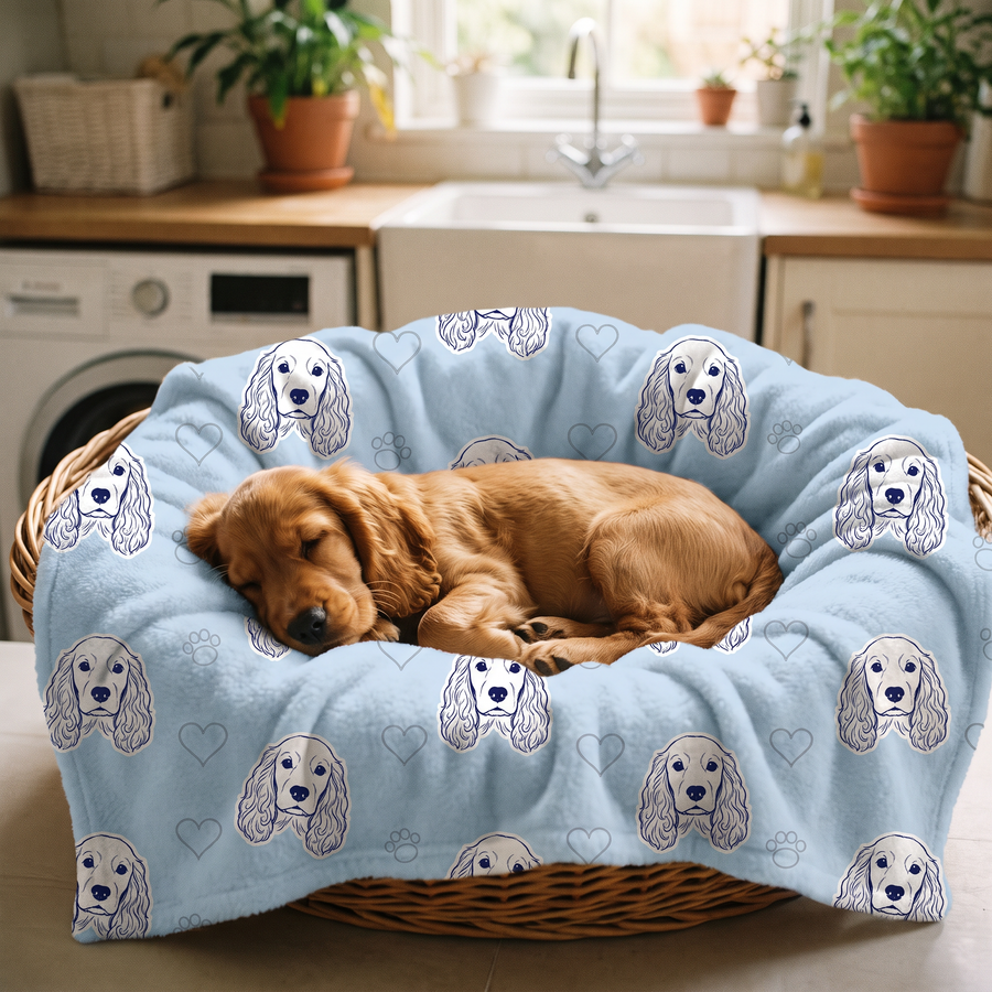 Lap size 75cm x 75cm Sketch Line Pattern pet portrait blanket
