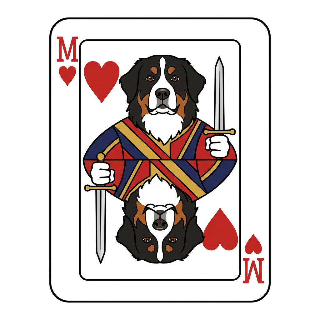 Playing Card pet portrait artwork example