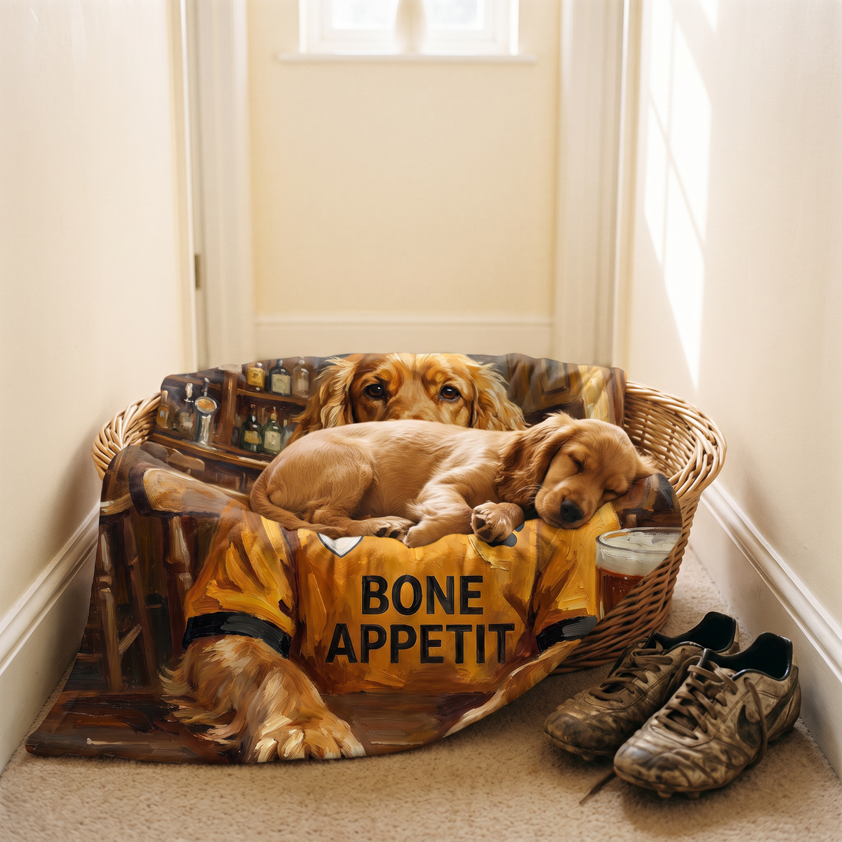 Lap size 75cm x 75cm Woofverhampton Wanderers pet portrait blanket