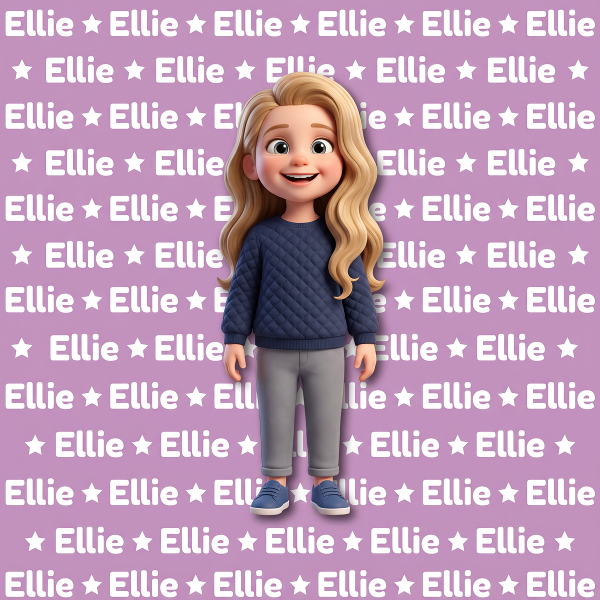 Cartoon Name Pattern portrait artwork example