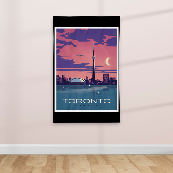 Toronto Canada - Vintage Travel poster - Textile Poster