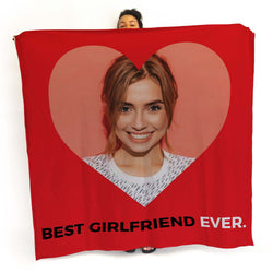 Best Girlfriend Ever - Valentines Gift - Personalised Photo Blanket