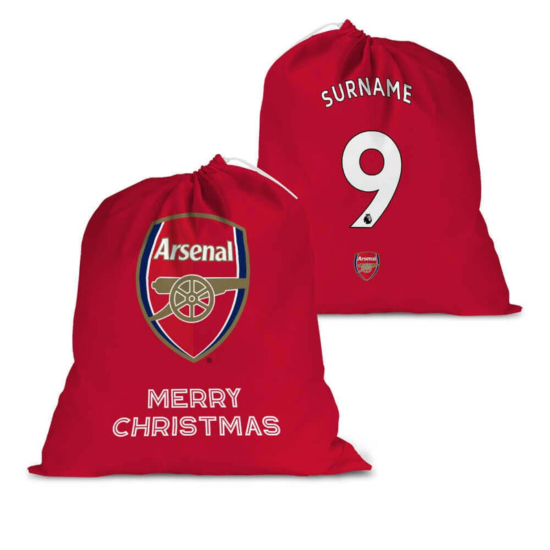 Arsenal FC Back of Shirt Santa Sack