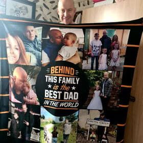 Fathers Day Gift Personalised Blanket