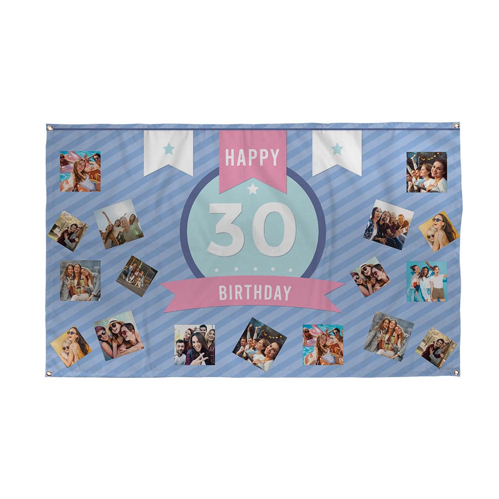 Personalised 30th Birthday Banner