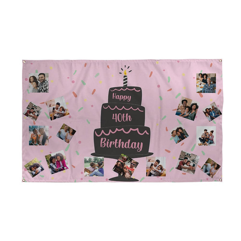 Personalised 40th Birthday Banner