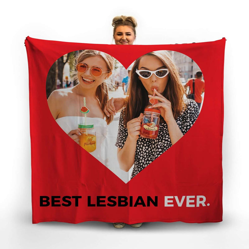 Best Lesbian Ever - Valentines Day - Personalised Photo Blanket