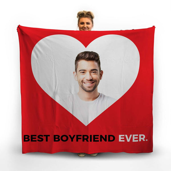 Best Boyfriend Ever - Valentines Gift - Personalised Photo Blanket