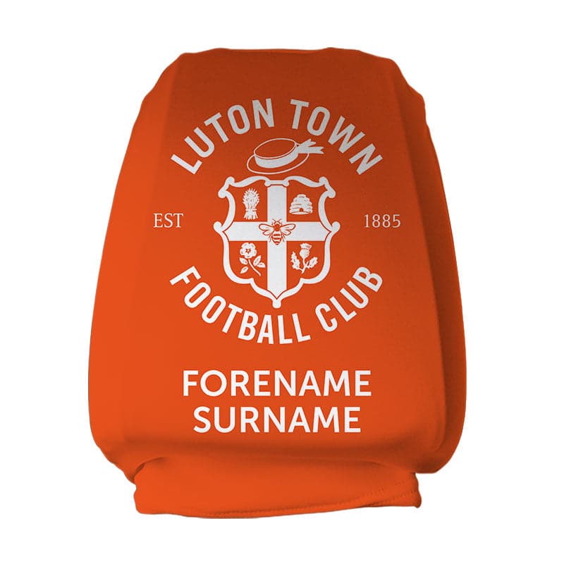 Luton Town FC Mono Personalised Headrest Covers