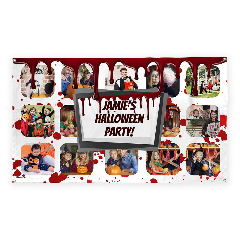 Photo Banner - Halloween Blood Splat - Edit text - 5FT X 3FT