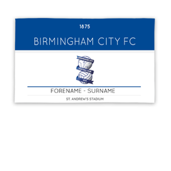 Birmingham City Supporters Personalised 5ft x 3ft Banner