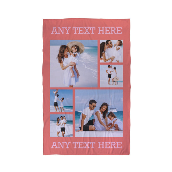 Personalised Photo Beach Towel | Coral 6 Photo
