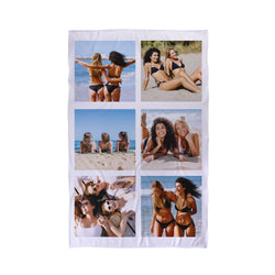 Personalised Photo Beach Towel | 6 Photo Square
