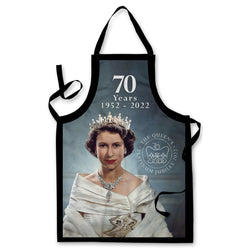 Jubilee 70 Years of The Queen -  Novelty Water-Resistant, Lazer Cut (no fraying) Light Weight Adults Apron