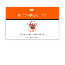 Blackpool FC Minimal Ticket Personalised 5ft x 3ft Banner