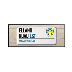 Leeds United FC Street Sign Personalised Regular Bar Runner