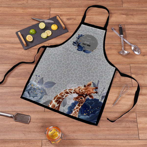 Mother's Day -Grey Leopard - Adults Apron