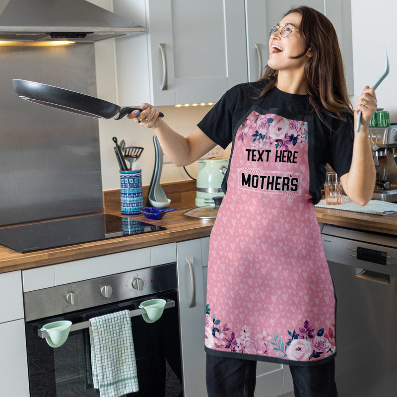 Mother's Day - Pink Hearts - Adults Apron