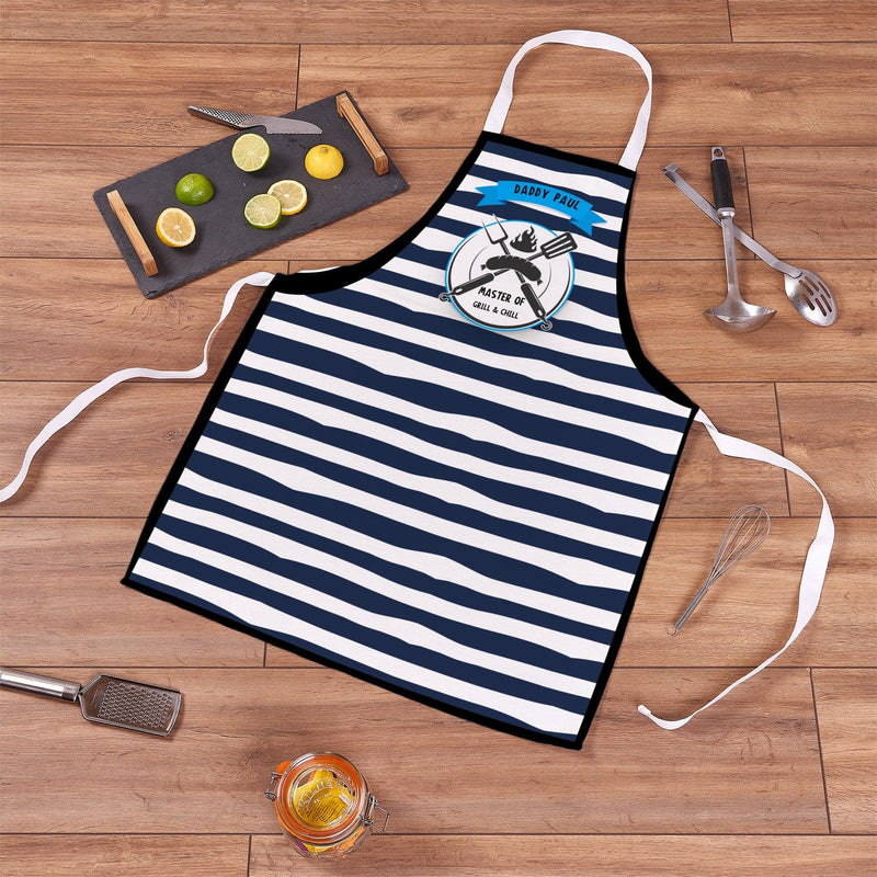 Blue Stripe - Master Of Grill - Adults Apron