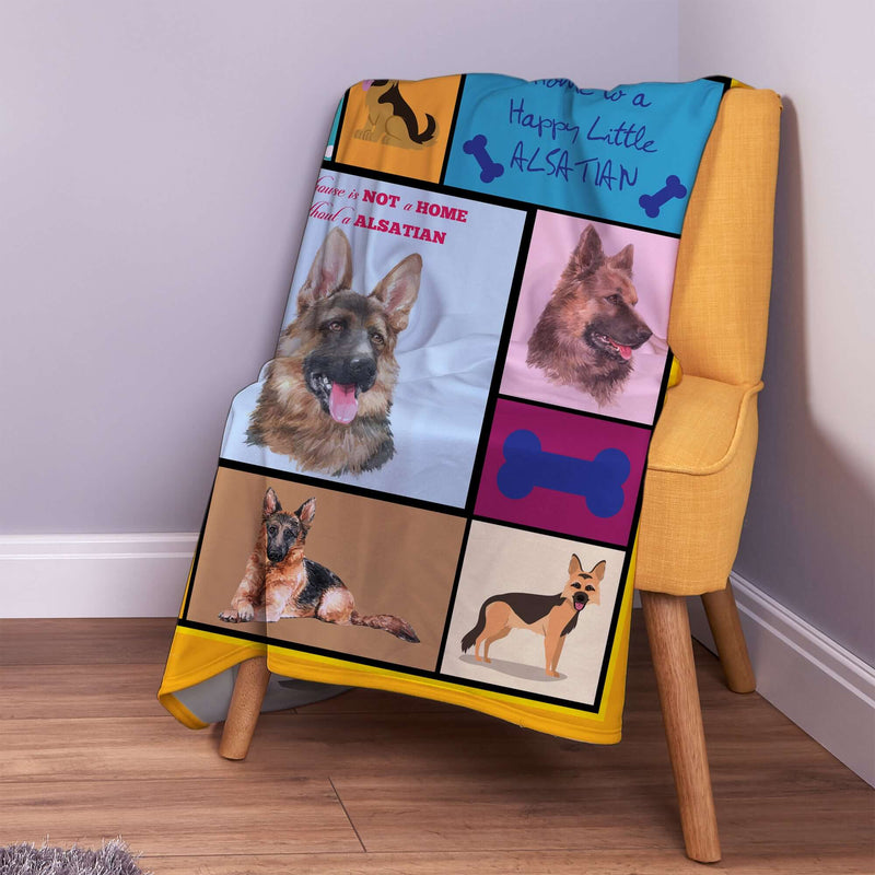 Alsatian Dog Blanket | Warm Custom Pet Blanket