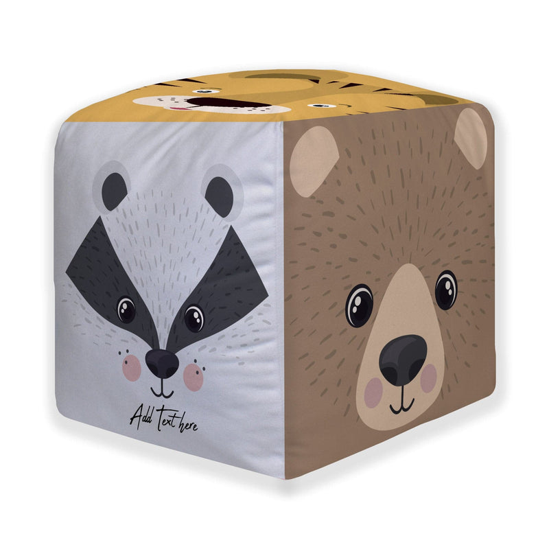 Personalised Animal Cube Cushion - Two Sizes