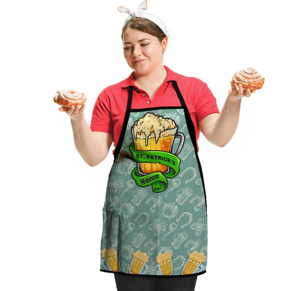 St Patrick's Day - Personalised Adults Apron Two