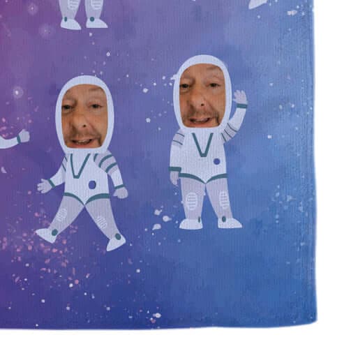 Astronaut - Personalised Photo Face - Tea Towel